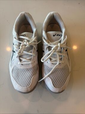 Asics Kids White and Black Sneakers